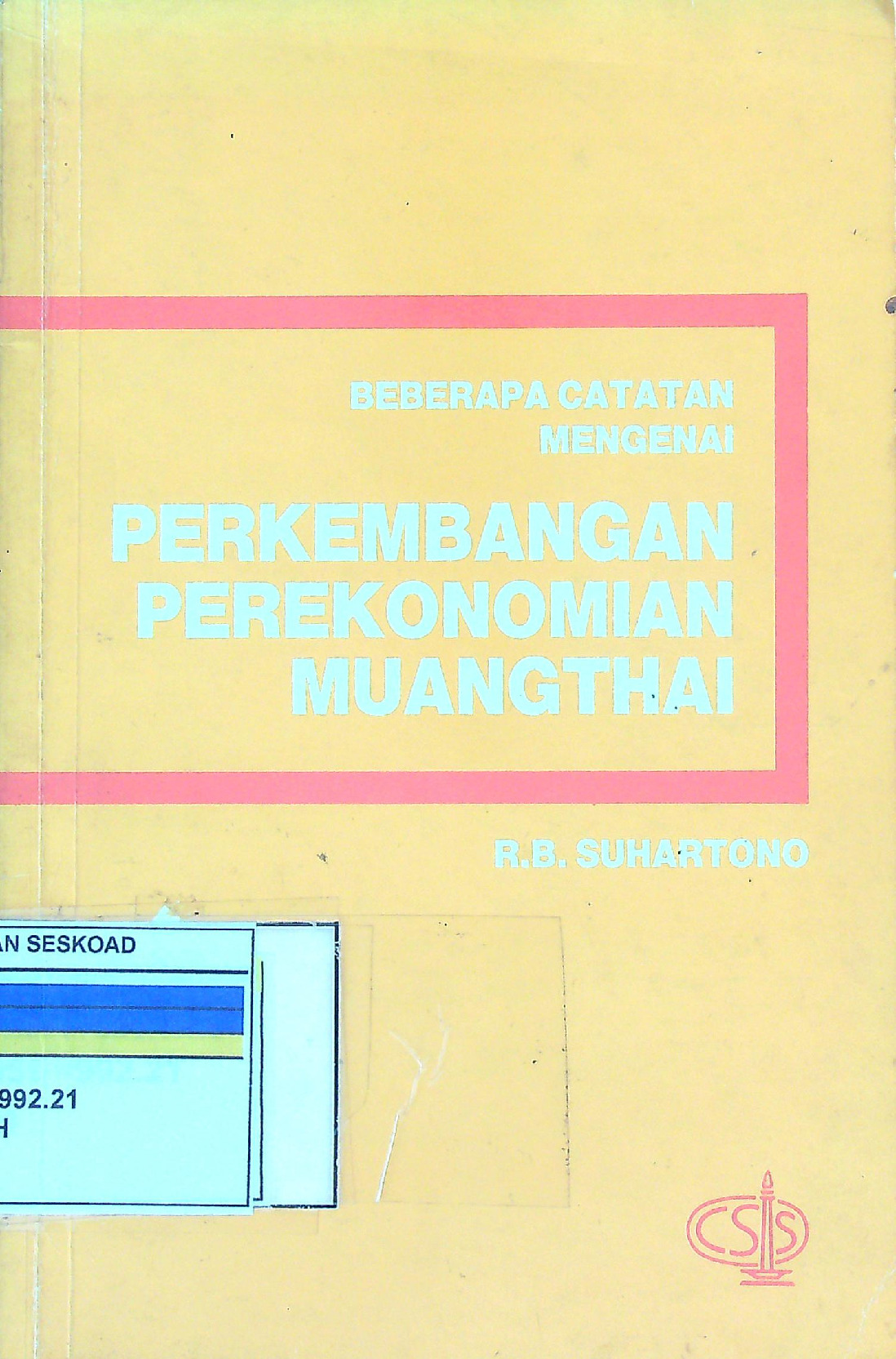 Perkembangan Perekonomian Muangthai